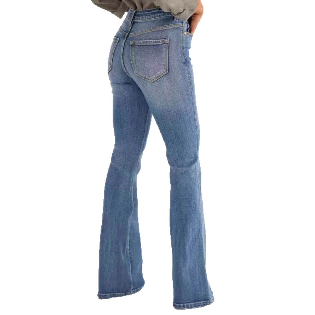 Women's High-Rise Stretch Denim Slim Bootcut Jeans