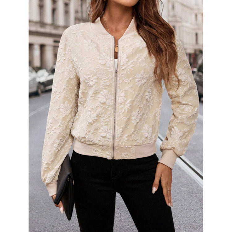 Women's Cropped Parisian-Inspired Varsity Jacket