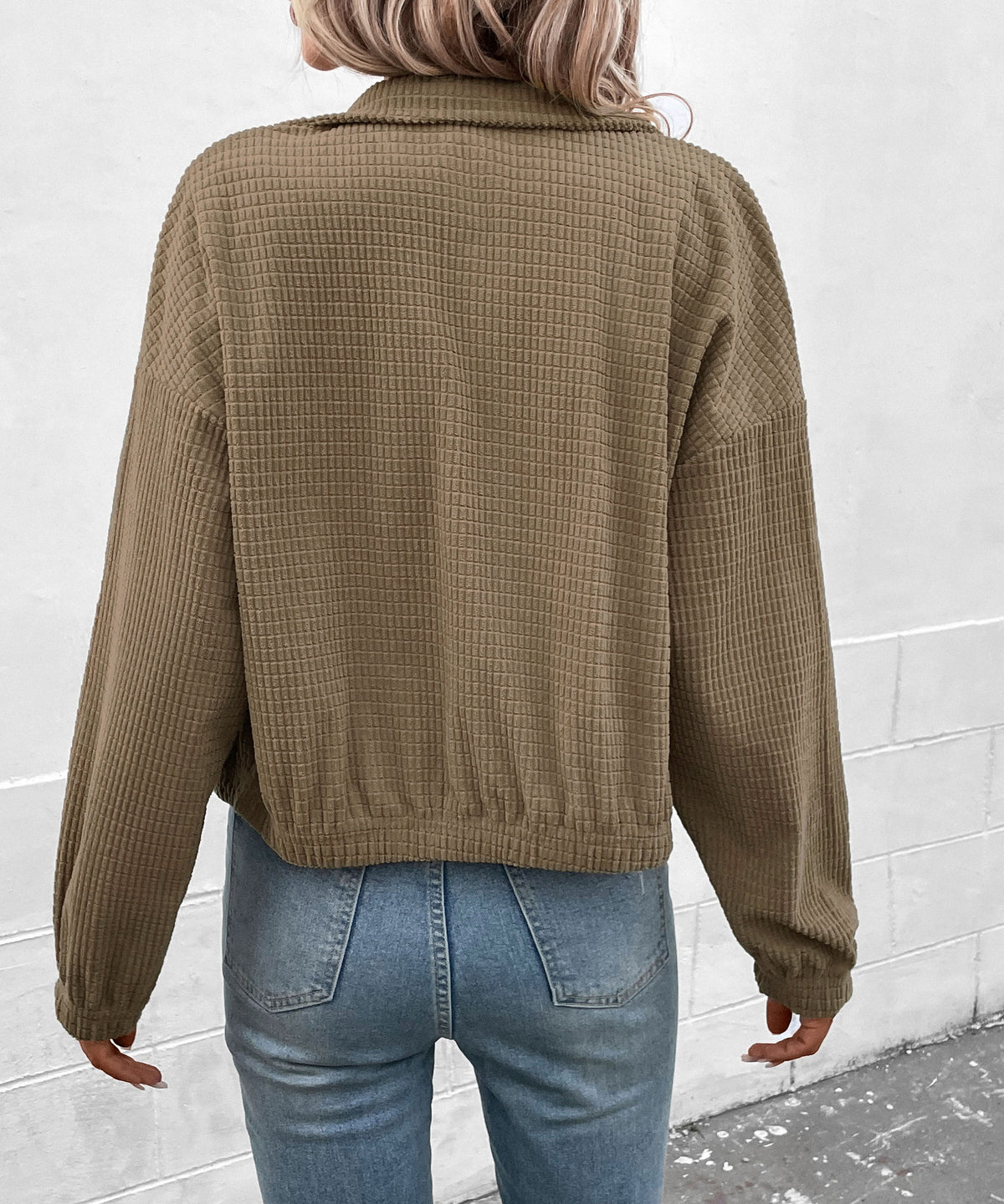 Women's Solid Brown Corduroy Jacket