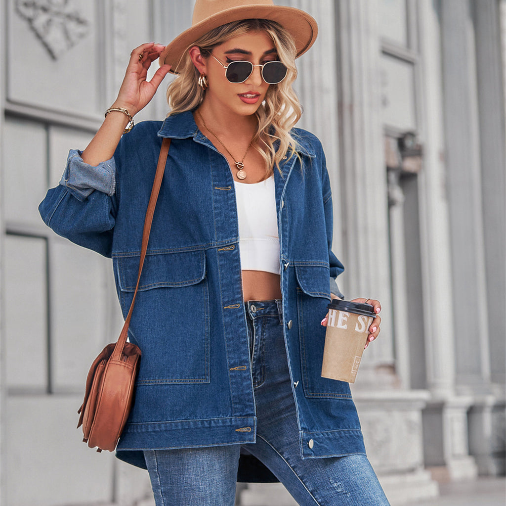 Women's Relaxed Vintage-Inspired Denim Jacket