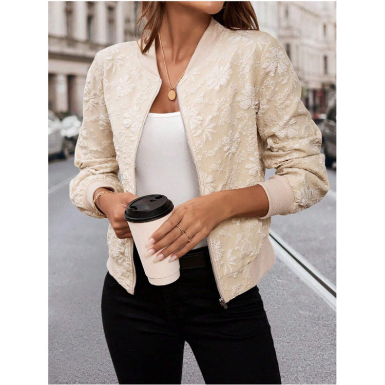 Women's Cropped Parisian-Inspired Varsity Jacket