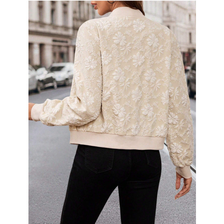 Women's Cropped Parisian-Inspired Varsity Jacket