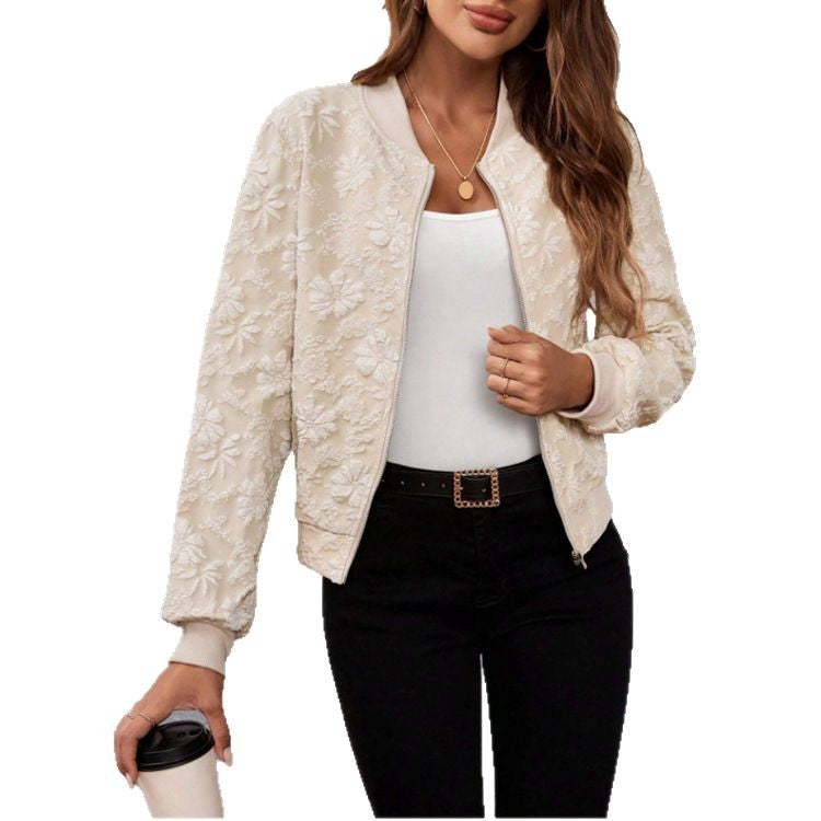 Women's Cropped Parisian-Inspired Varsity Jacket