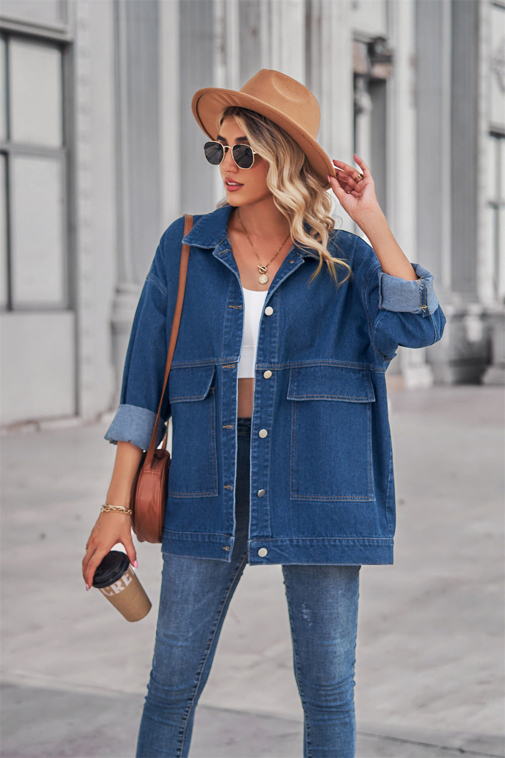 Women's Relaxed Vintage-Inspired Denim Jacket